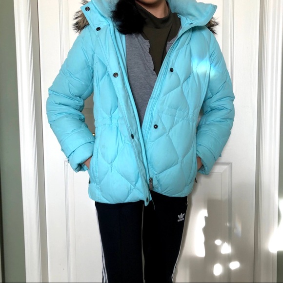 Turquoise Blue Down Puffer - Picture 2 of 5